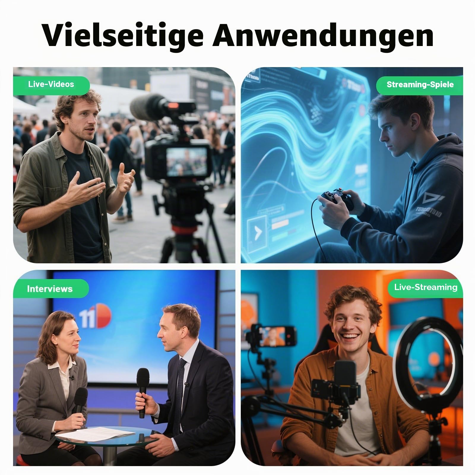 Fotoleinwand Hintergrund, Professionelles Fotostudio Set 4 * 2.4m Foto Hintergrund Ständer Set, mit Verstellbarer Hintergrundständer und Grünes Tuch, für Fotografie, Videoaufnahme