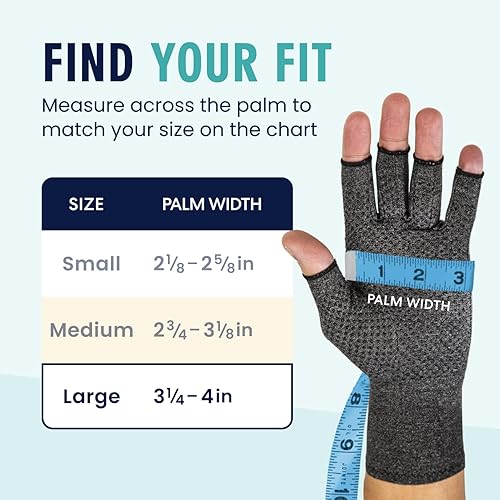 Miniatura 35 de Dr. Frederick's Original Grippy - Guantes de artritis para mujeres y hombres, guantes de compresión antideslizantes para aliviar el dolor
