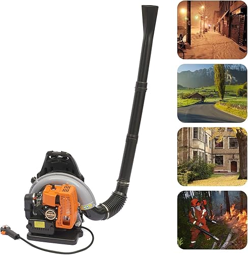 Miniatura 2 de Soplador de hojas a gas de 65CC - Soplador de gasolina de alto rendimiento de 2 tiempos para el cuidado del césped con capacidad de vacío (stock de