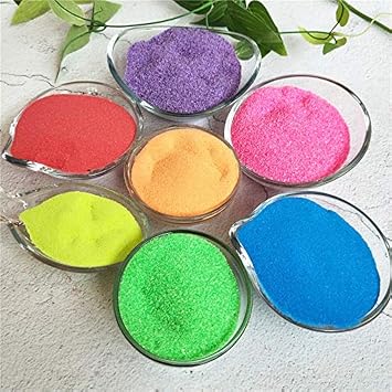 MEIEST 7 Pack Colorful Magic Sand,Amazing Hydrophobic Sand Space Sand,Never Gets Wet Sand,Play Sand Colored Sand Toys,Educational Innovations Gift,Novelties Party Favors7 Colors