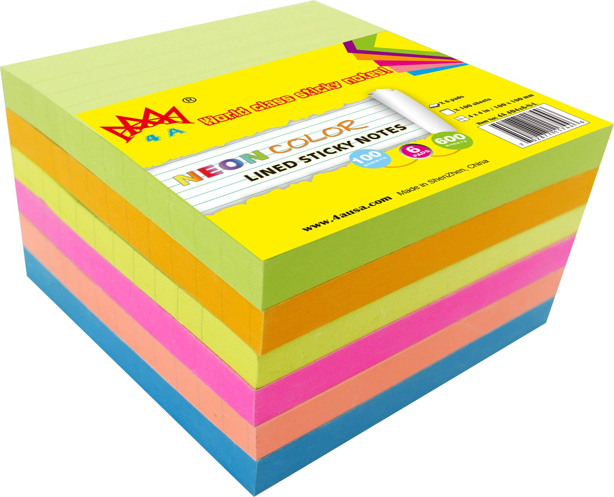 付箋　④ Amazon.co.jp: 4 a付箋、4 x 4-inches 4A 404x6-N-L : Office Products