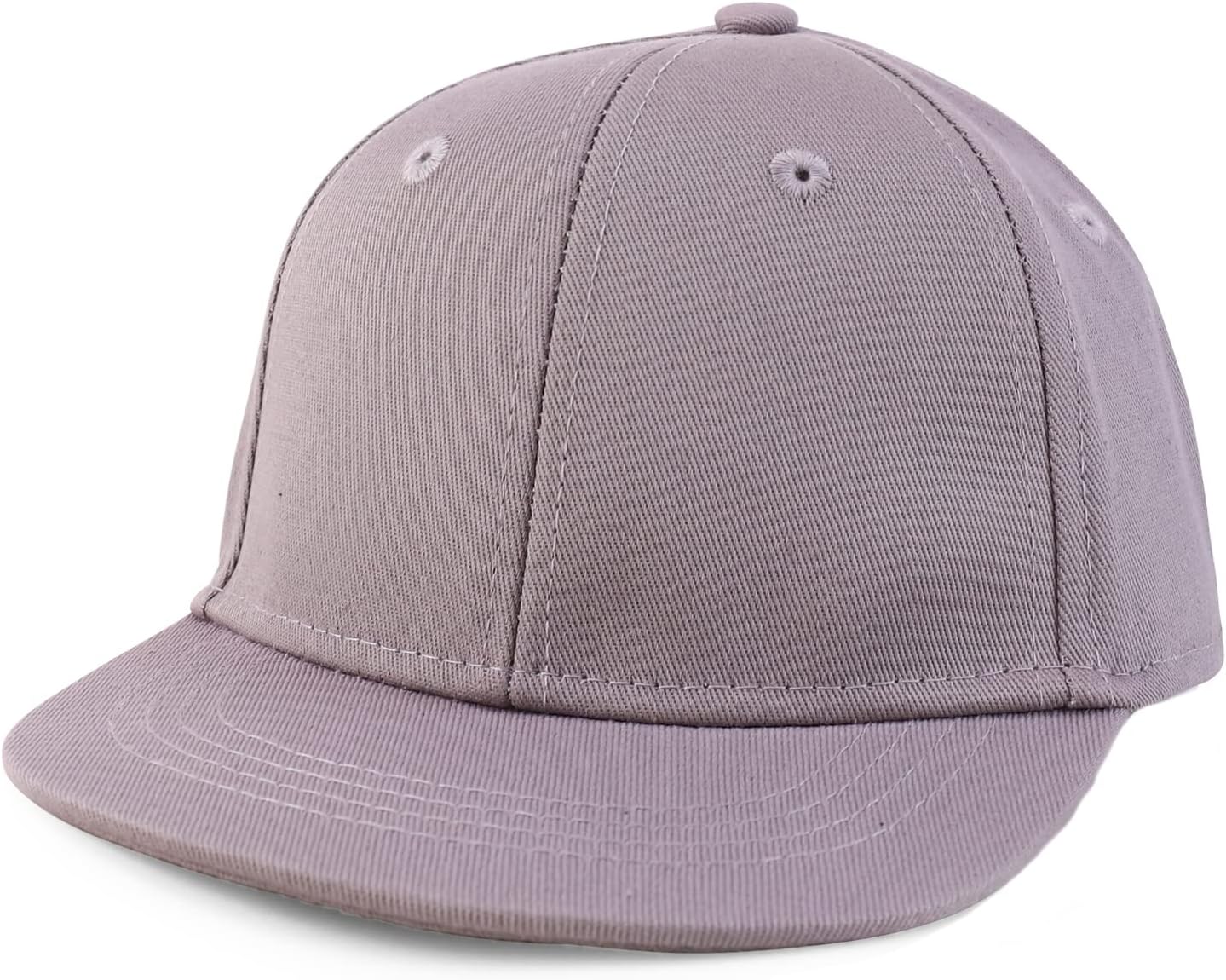 Armycrew Plain Structured Flatbill Snapback Cap Fits Infant to Youth