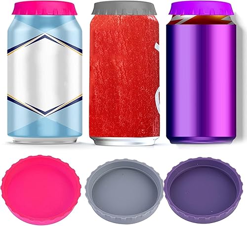 Miniatura 6 de 2 fundas de silicona para latas de soda, sin olor, a prueba de fugas, para cocina, flexibles, reutilizables, de grado alimenticio, protección a