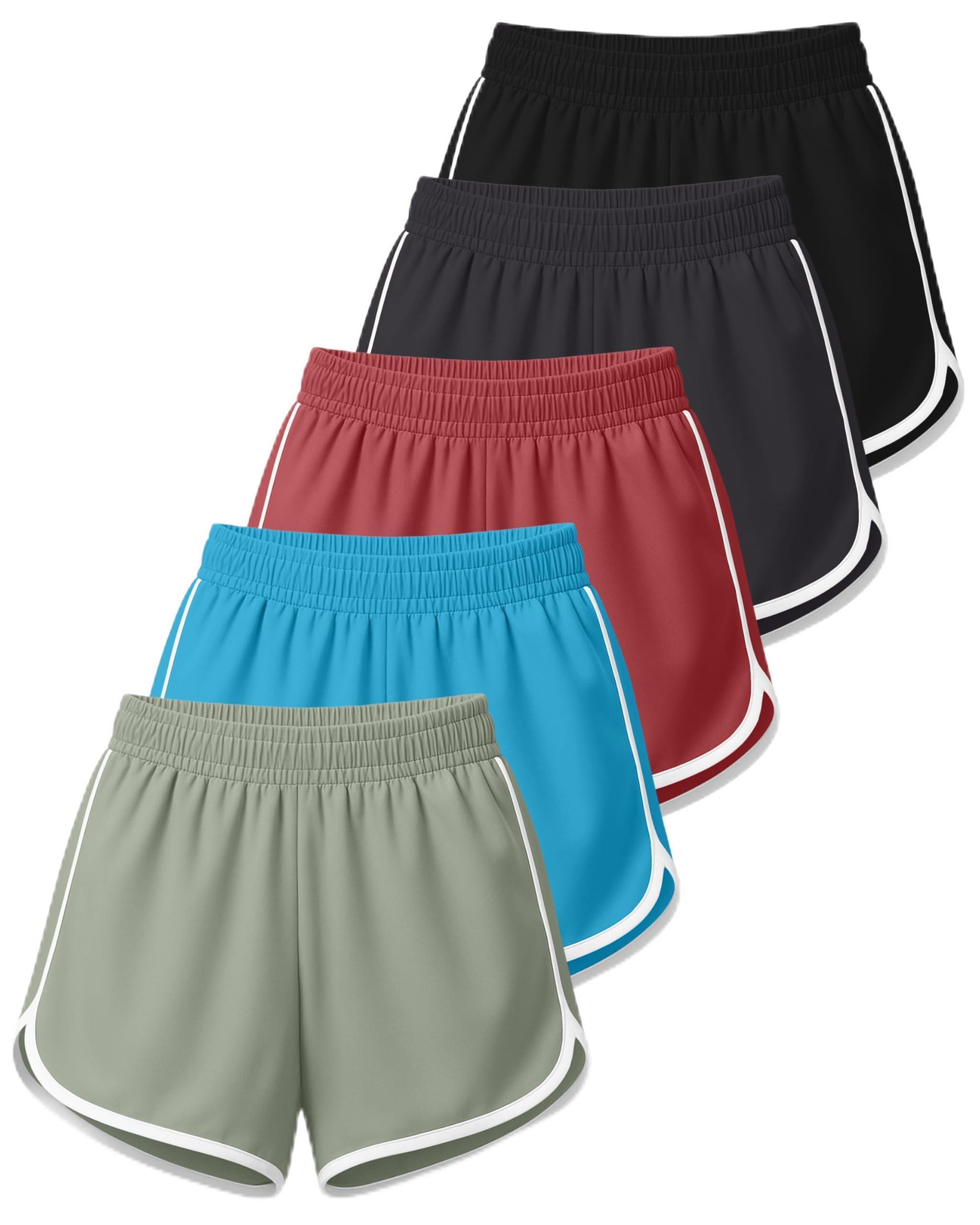 Real Essentials 5 Pack Dolphin Shorts
