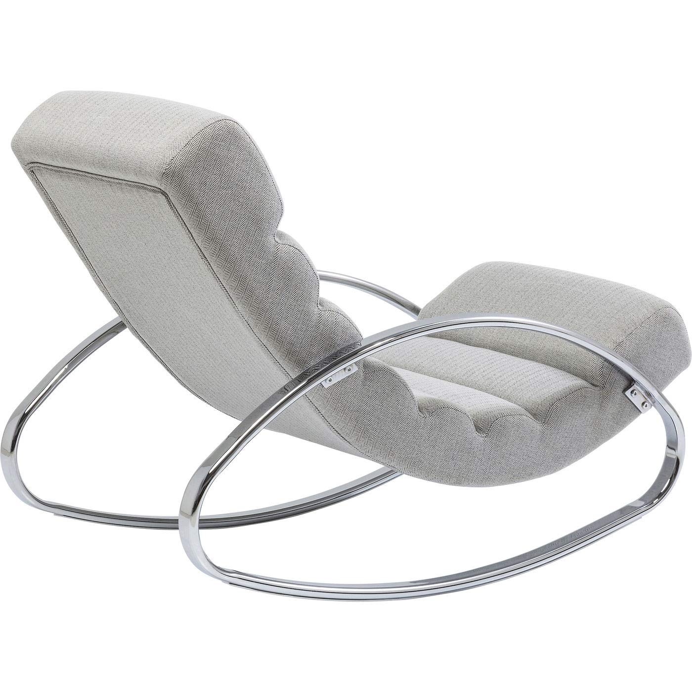 KARE Design KARE Manhattan Fabric Rocking Chair, Beige, 110 x 62 x