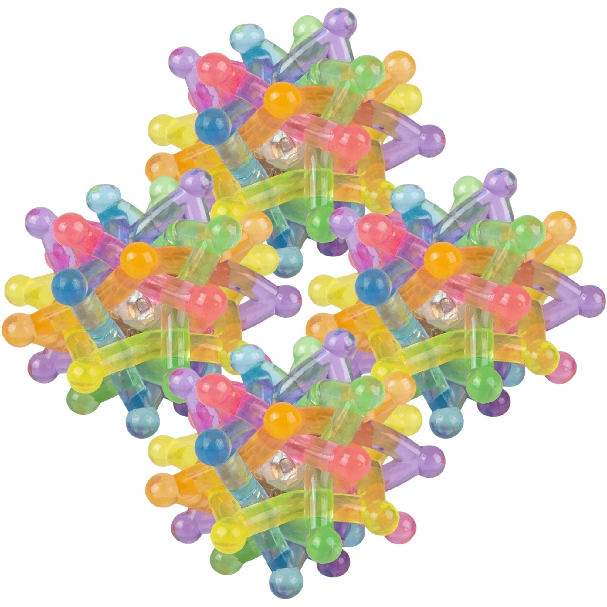 Rhode Island Novelty 3" Light-Up Star Tangle Ball 12 Pack