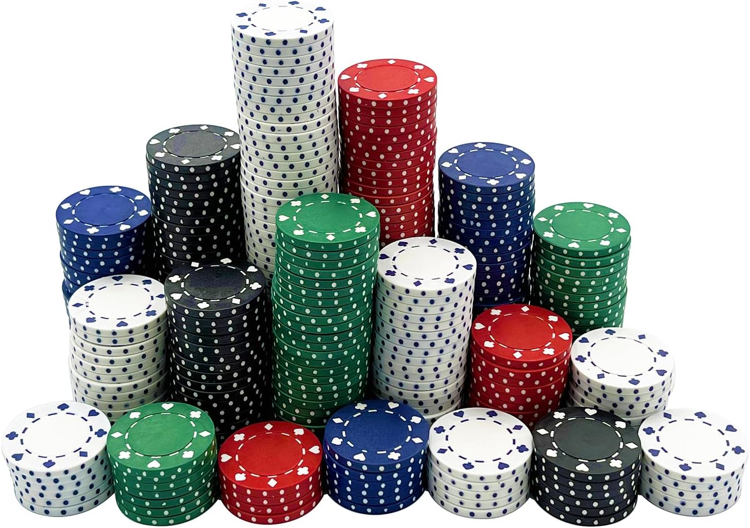 SEETOOOGAMES Casino Poker Chips - 11.5g Suited Design - 4 Colors