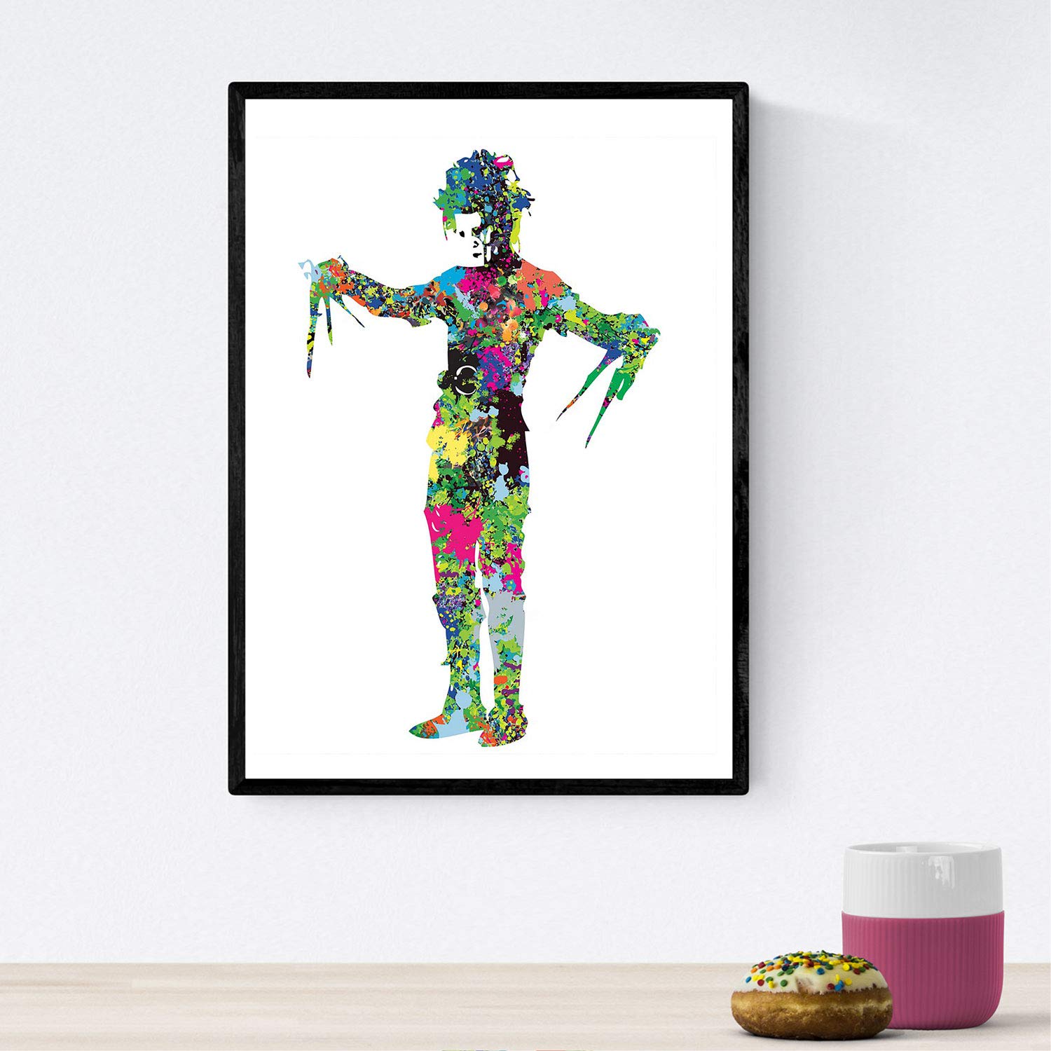 Nacnic poster from Eduardo Hardware Watercolor style. Film films, movies, and actors. Posters of ancient films with watercolor style. A4 size with frame โ image 1