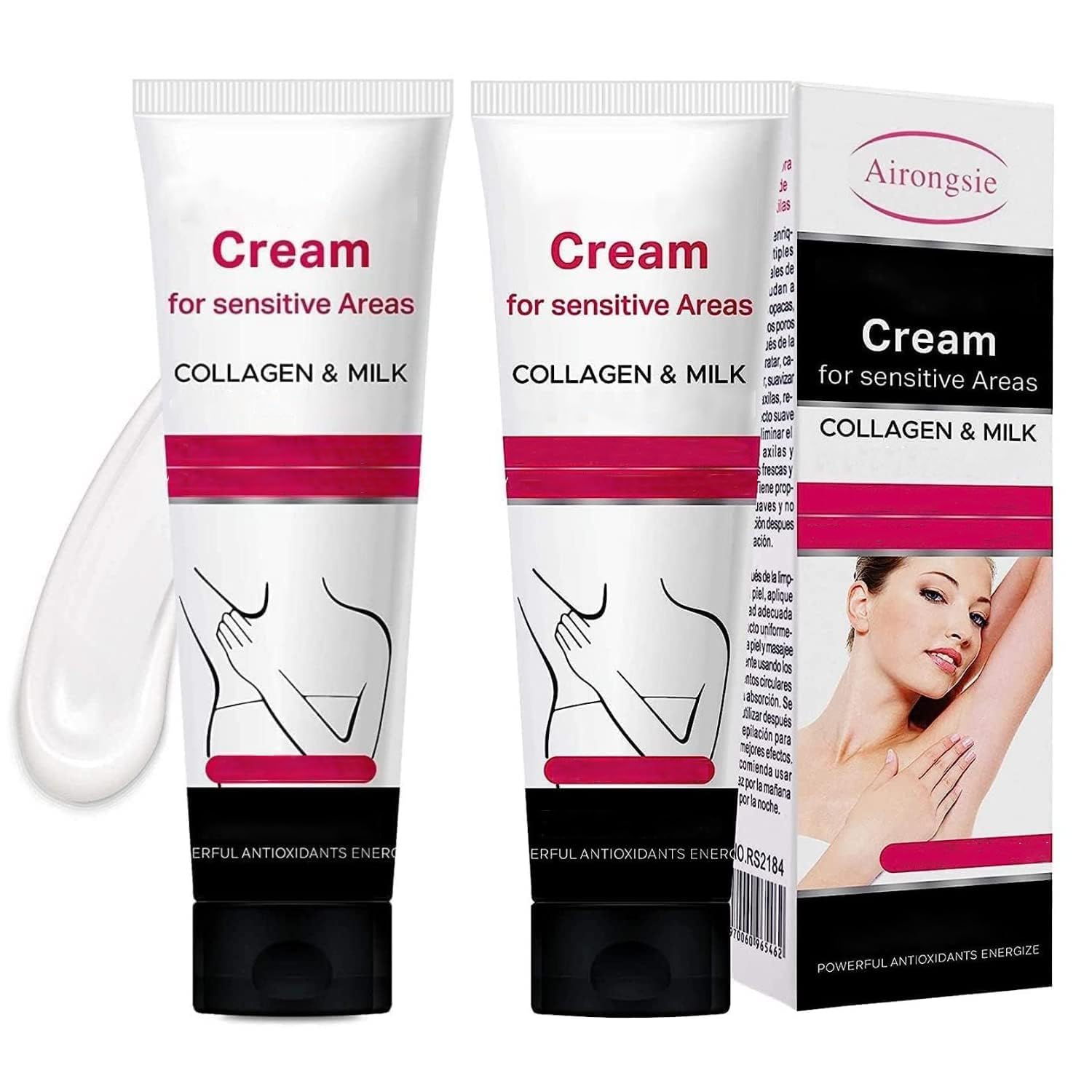 2PCS Crema Corporal,Cara,Axilas,Cuello Crema Antiimperfecciones De La Piel Para Axilas,Rodillas