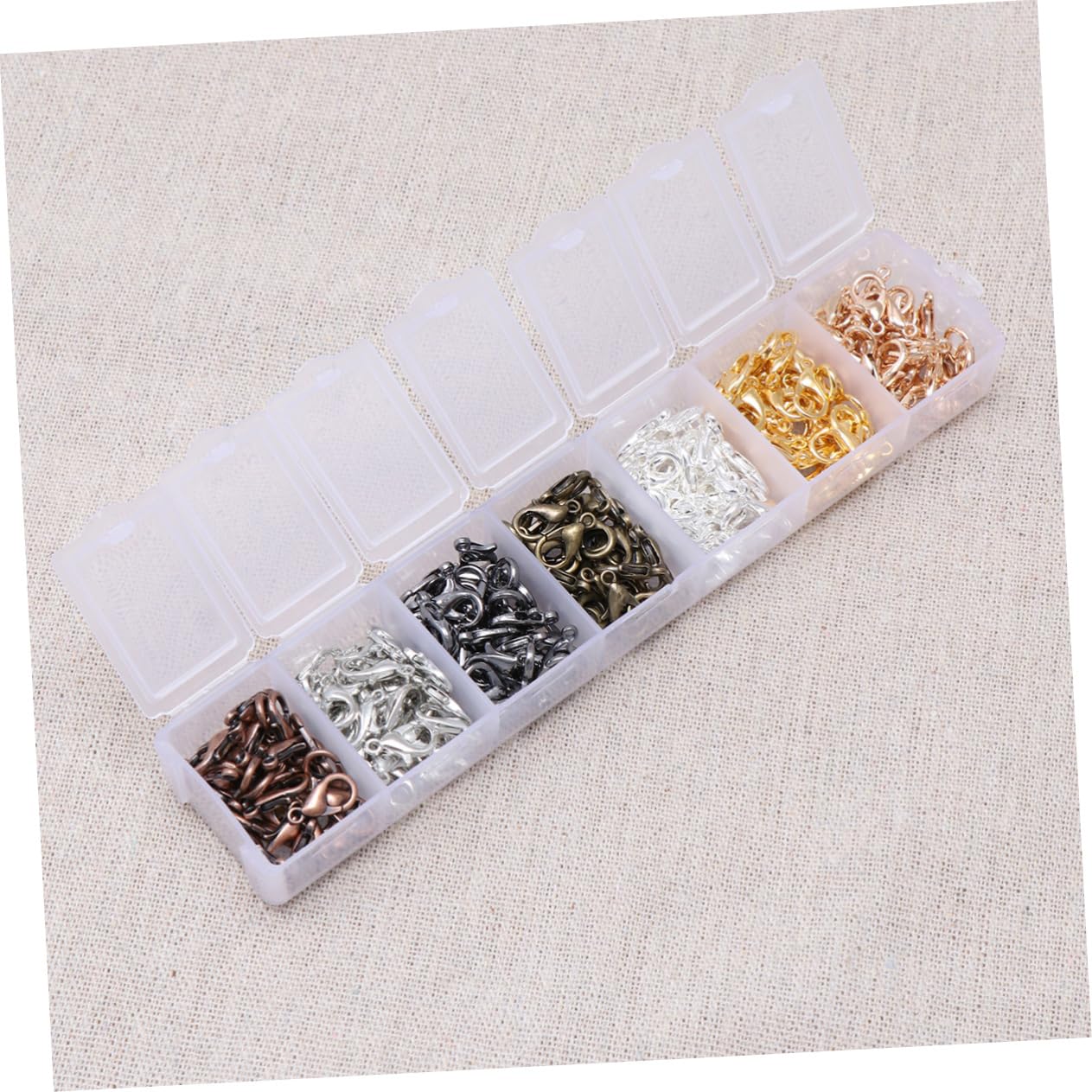 NUOBESTY 630pezzi Chiusure Lega Di Zinco Per Gioielli Composto Da Per Creazioni Fai Te Pratico Kit Di Accessori Per Bracciali Collane e Portachiavi