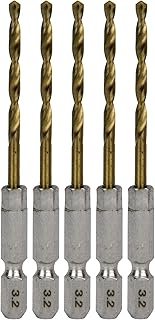 SK11(エスケー11) 六角軸Tin鉄ドリル 普通 5本組 3.2mm