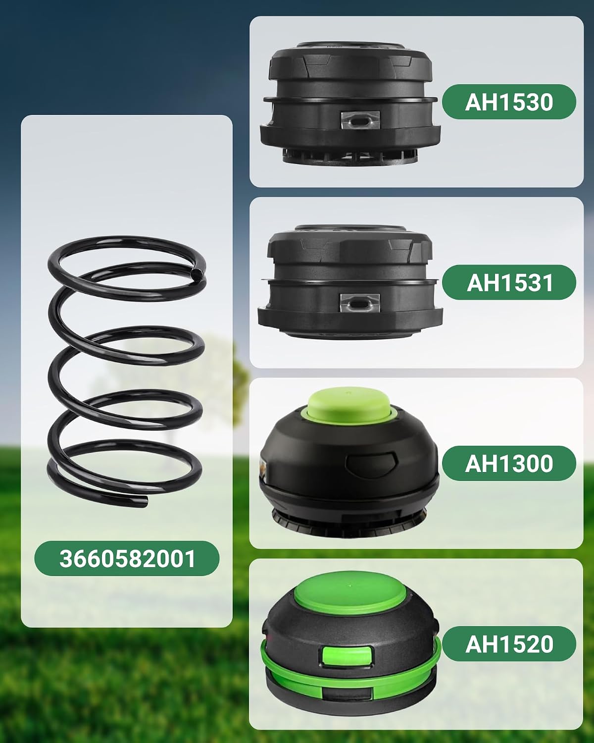 3660582001 Trimmer Head Compression Spring Compatible with EGO 15" ST1500 ST15000-S ST1500F ST1500SF ST1500XY ST1510S ST1510T ST1520 ST1520S ST1530 Trimmer,3660582001 Spring for EGO Head