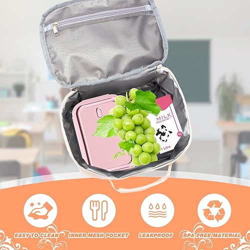 Miniatura 3 de Lonchera para niños y niñas, con aislamiento, reutilizable, hielera, para niños pequeños, escuela, guardería, picnic (pelota de fútbol, negro)