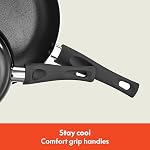 BELLA Cookware Set, 12 Piece Pots and Pans with Utensils, Nonstick PFOA Free Scratch Resistant Cooking Surface Compatible with All Stoves, Nylon and Aluminum, Black