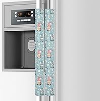 Vista 29 de Emelivor Juego de 2 Fundas para Manijas de Puerta de Refrigerador con Rayas de Fantasmas de Halloween - Fundas para Manijas de Electrodomésticos