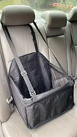 Cadeira TOTAL PRETA de Transporte PET de Luxo Segurança Pet Carro Cachorro e Gatos.