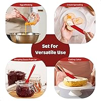 Vista 7 de Raspador de tarro de silicona con mango largo, esparcidor de mermelada para mantequilla de maní, espátula de cocina para hornear y glaseado