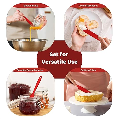 Miniatura 7 de Raspador de tarro de silicona con mango largo, esparcidor de mermelada para mantequilla de maní, espátula de cocina para hornear y glaseado