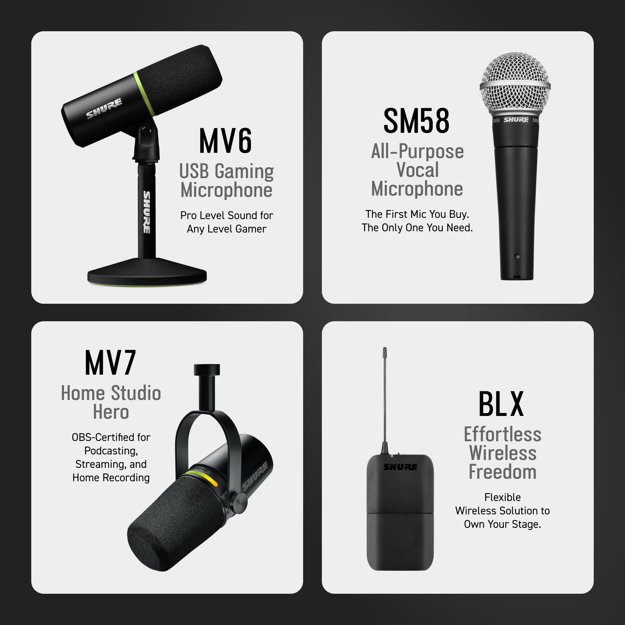 Shure Super 55 deluxe Vocal Microphone - Mic Unidyne Dynamic Unidyne Vintage Supercardioid, Look Emblématique, Son Classique