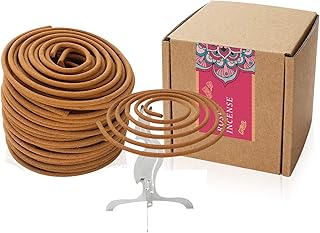 Rose Spiral Incense for Home Decoration (48pcs, Pink, 1hr Burn Time)