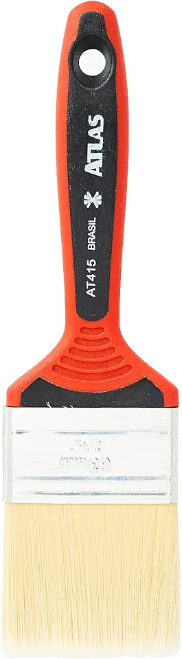 Atlas - Trincha Dupla de 2 1/2" com Cerdas Sintéticas com Tecnologia Plumatek de Fios em Formato Estrelado