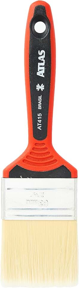 Atlas - Trincha Dupla de 2 1/2" com Cerdas Sintéticas com Tecnologia Plumatek de Fios em Formato Estrelado