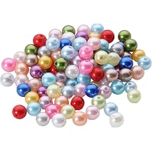 Pearl Beads Crafting Small Jewelry Making Round Faux, 2240 Pcs