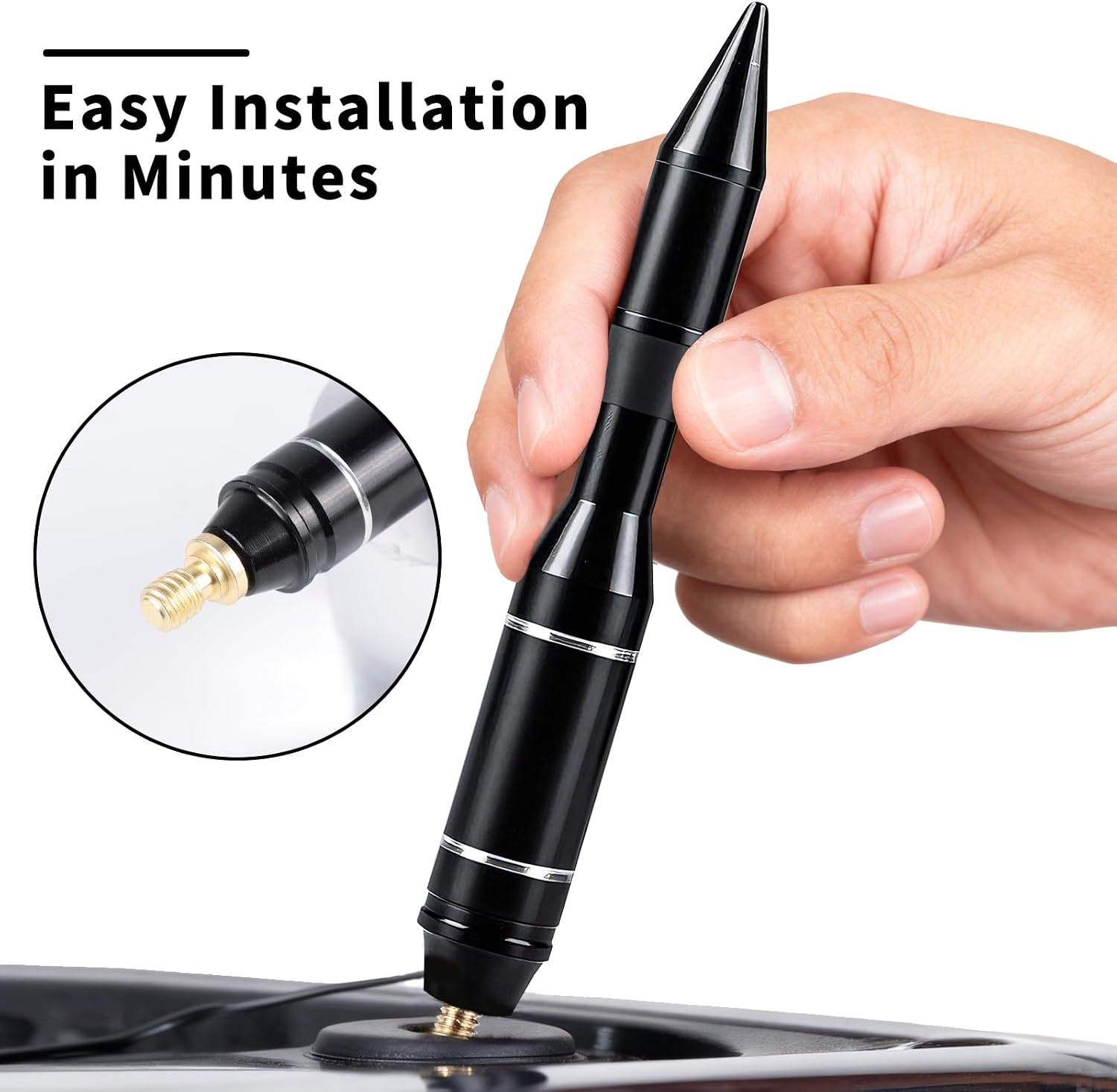 Car Antenna, Short Stubby Bullet Style Mast Replacement image 4