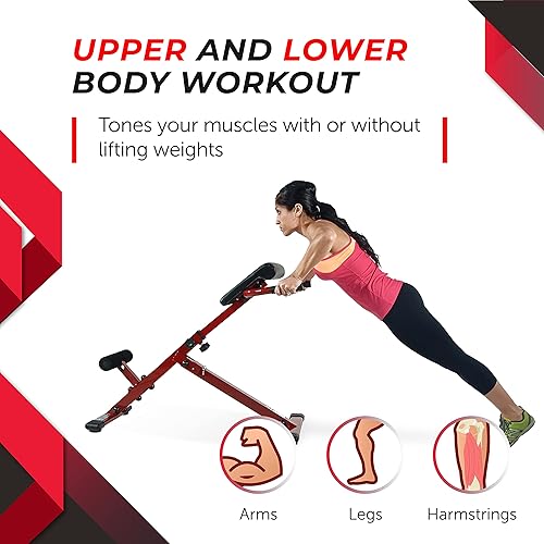 Miniatura 4 de Stamina X Adjustable Ab, Back, and Core Strength Exercise Sit-Up Fitness Hyperextension Weight Bench for At-Home Workouts