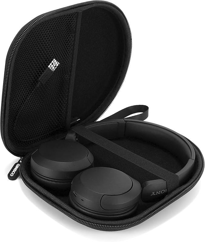 Ginsco Case Compatible with JBL Tune 510BT Bluetooth Headphones, with JBL Tune 520BT/670NC Live 460NC/Junior 320, with Sony WH-CH520/510, Travel Carrying Headphone Case for On Ear Headphones (Black) | Bluetooth Headphones