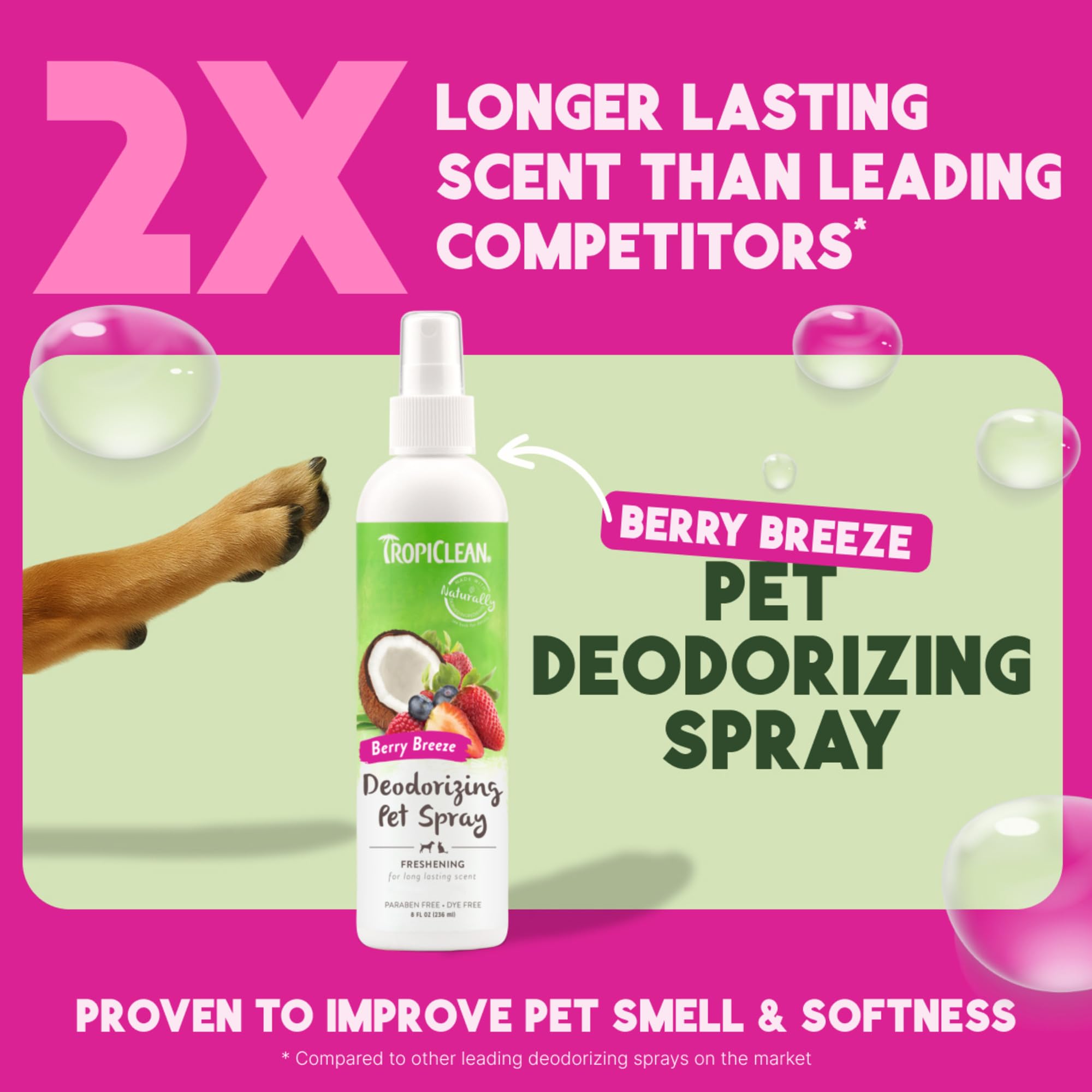 Tropiclean Berry Fresh Pet Cologne 8 Ounce 1