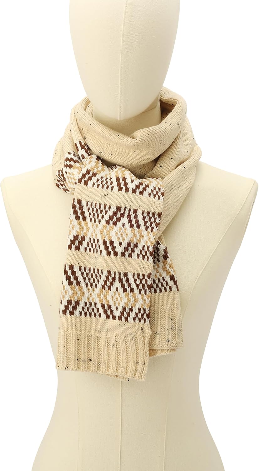 Frye Women's Tweed Fair Isle Scarf, Stylish & Warm Fashion Accessory, Ideal for Cold Weather - Image 6