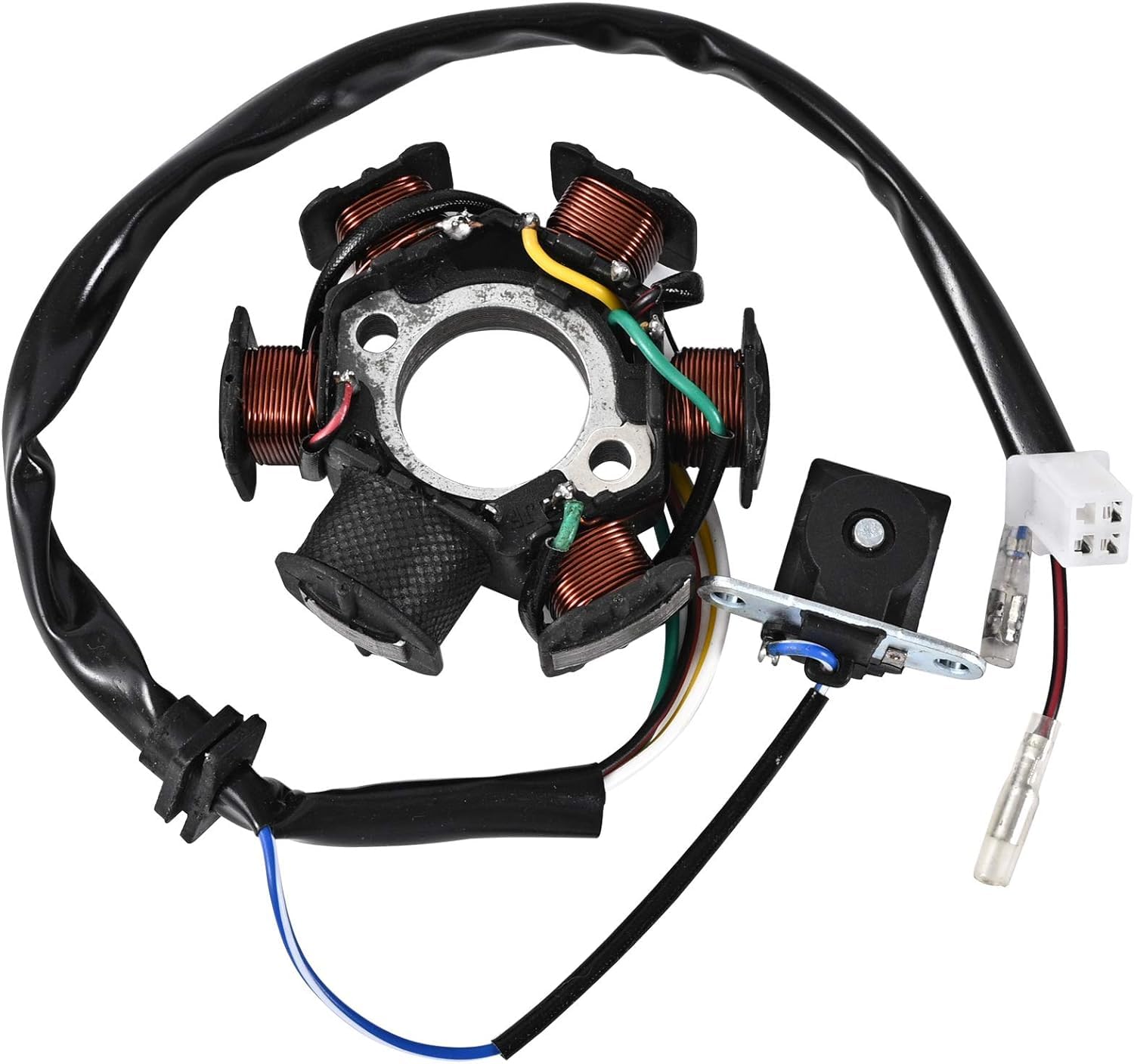 Trkimal Kit completo di cablaggio elettrico Gruppo telaio con filo di rame completo Statore CDI regolatore di accensione, interruttore ATV Per 4 tempi GY6 125cc 150cc Pit Bike Scooter ATV Quad Go Kart