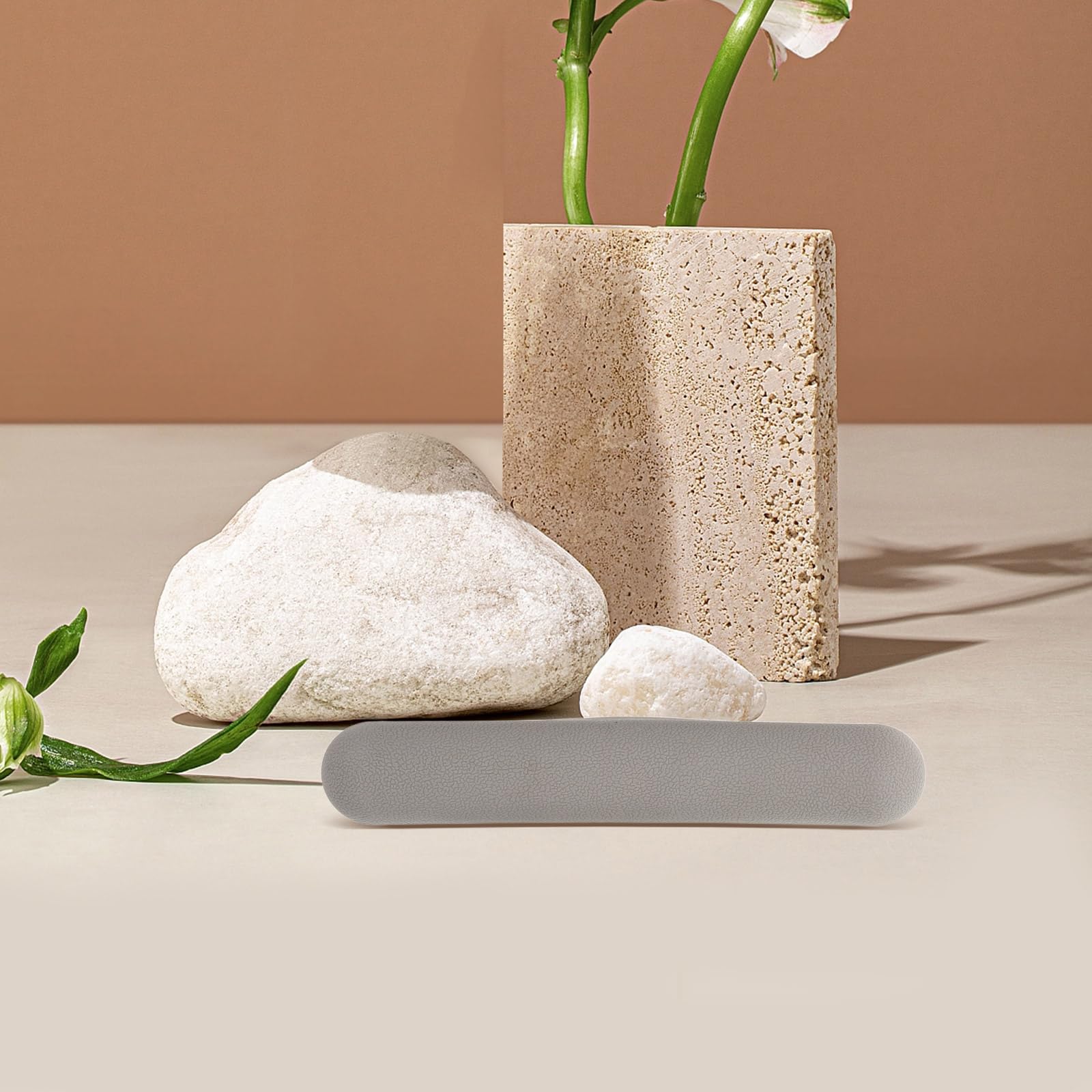 Almohadillas para Muletas Axilares 6 Piezas Empuñaduras de Goma y Cojines Ergonómicos para Mango y Soporte de Antebrazo Gris, Accesorios Duraderos para Rehabilitación y Movilidad