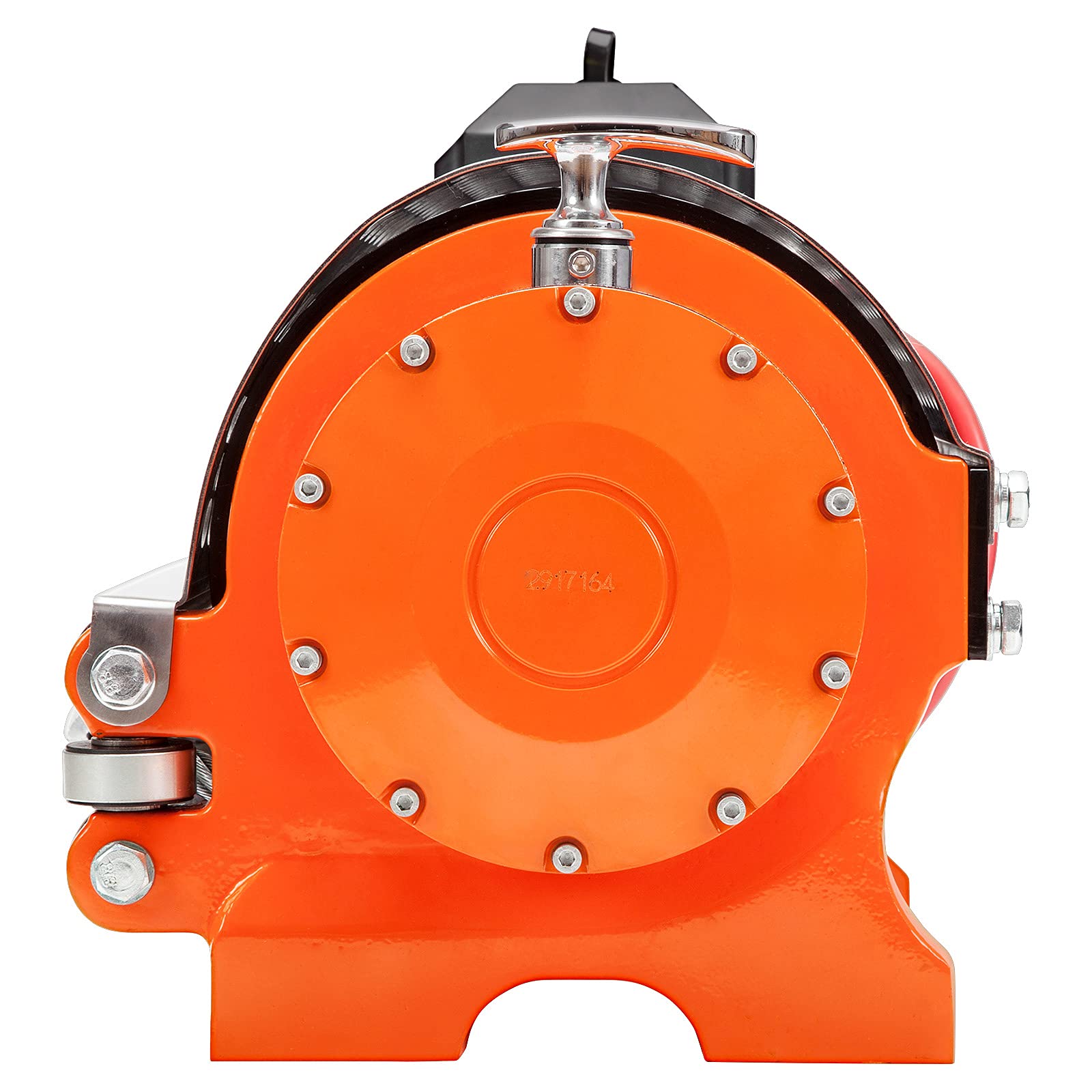 Winchmax 20000 lb Verricello Elettrico 24v Arancione Corda Acciaio 25 m x 14 mm Gancio Cerniera Doppio Telecomando Senza Fili