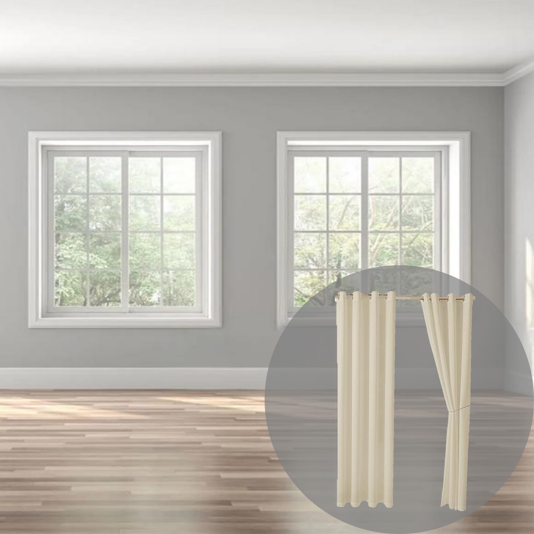 Panels Outdoor Curtains for Garden 1pc Double Grommets(Top and Bottom), Gazebo Blackout - Image 3