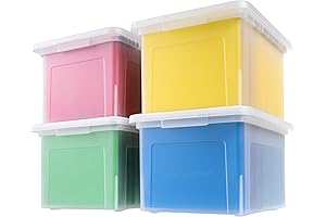 IRIS USA File Storage Boxes Plastic File Organizer