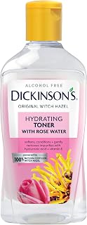 Dickinson's Alcohol-Free Witch Hazel Hydrating Toner with Rosewater, Hyaluronic Acid & Vitamin E - 98% Natural, 16oz