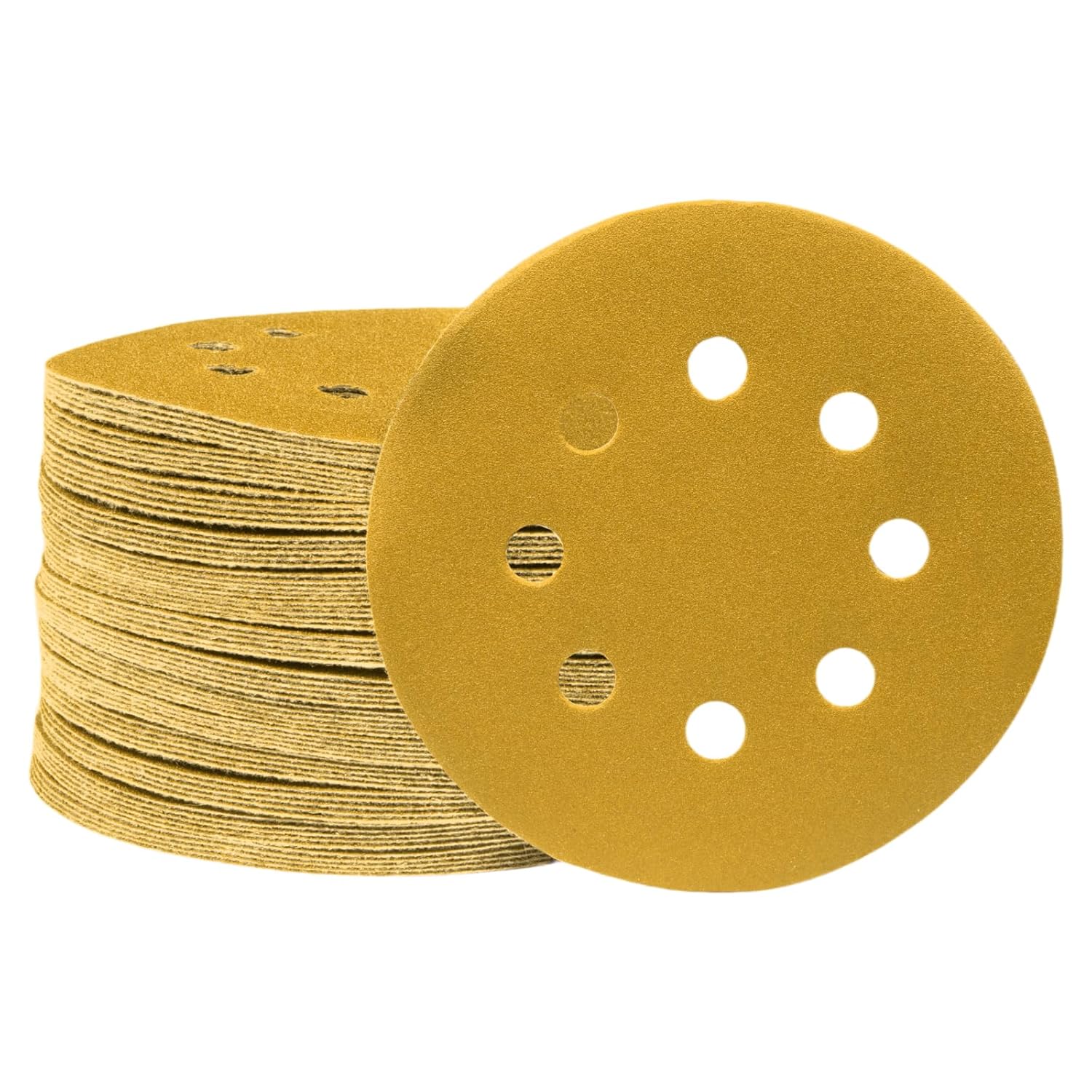 5-Inch 8-Hole 100 Pcs Sanding Discs Kit, Mix Grit Round Grinding Sand Paper, Hook and Loop Sandpaper for Random Orbital Sander Grinder, 10 Each of Grit (320, 400, 600, 800, 1000, 1200, 1500, 2000)