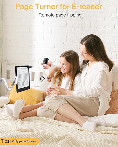 Vista 2 de Girador de páginas remoto multifunción para lectura Kindle Paperwhite y desplazamiento de TikTok, ADZERD Page Turner Clicker para tabletas iPad