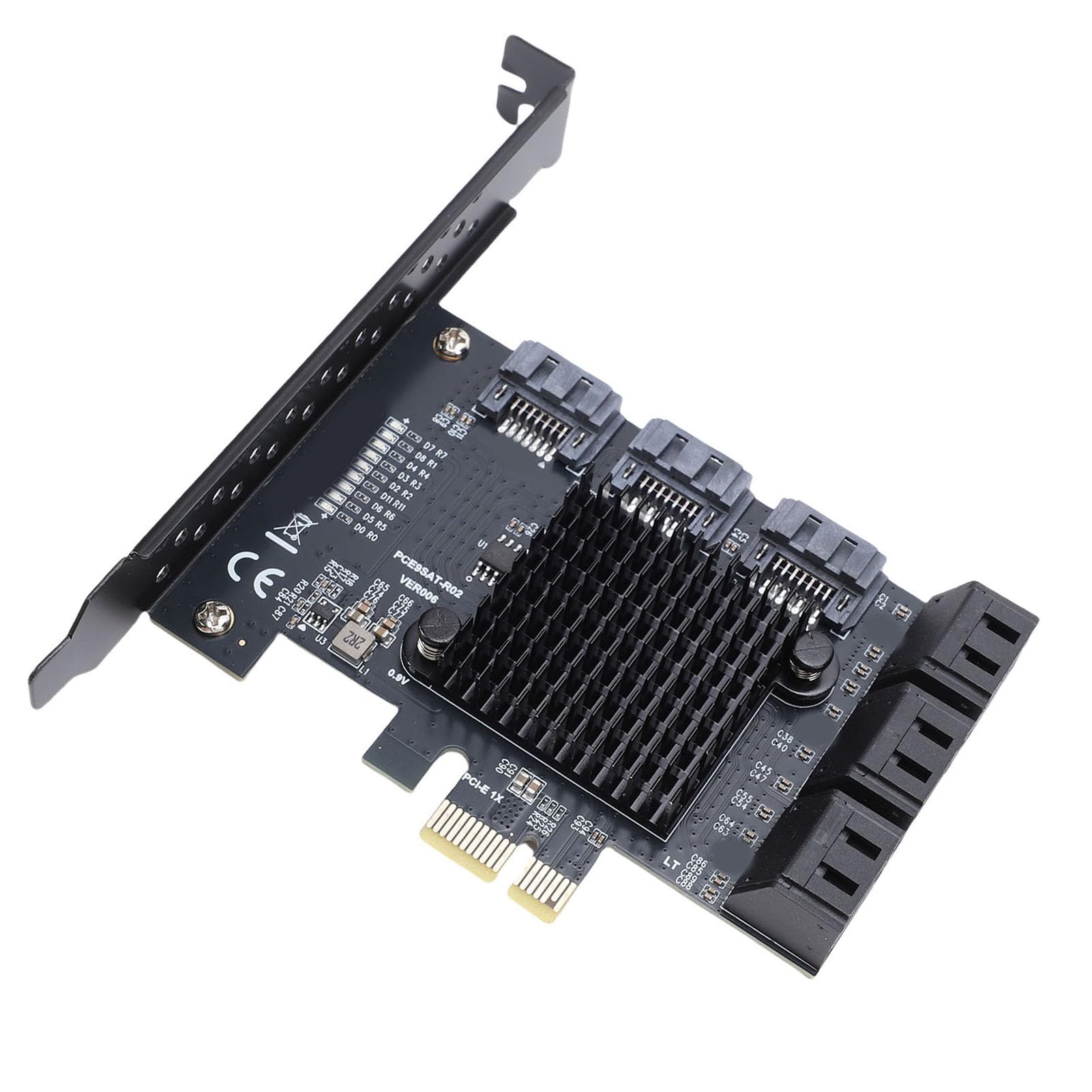Dpofirs 1X PCIE Expansion Card for 9-Port Serial ATA3.0 SSD PCIE3.0 GEN3 6Gbps Serial ATA3.0 Adapter Card for Fast Data Transfer and Support-image-45