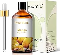Vista 2 de Aceites de fragancia de mango PHATOIL 3.38 FL. OZ para aromaterapia, aceites esenciales para difusores para el hogar, perfectos para difusor, yoga