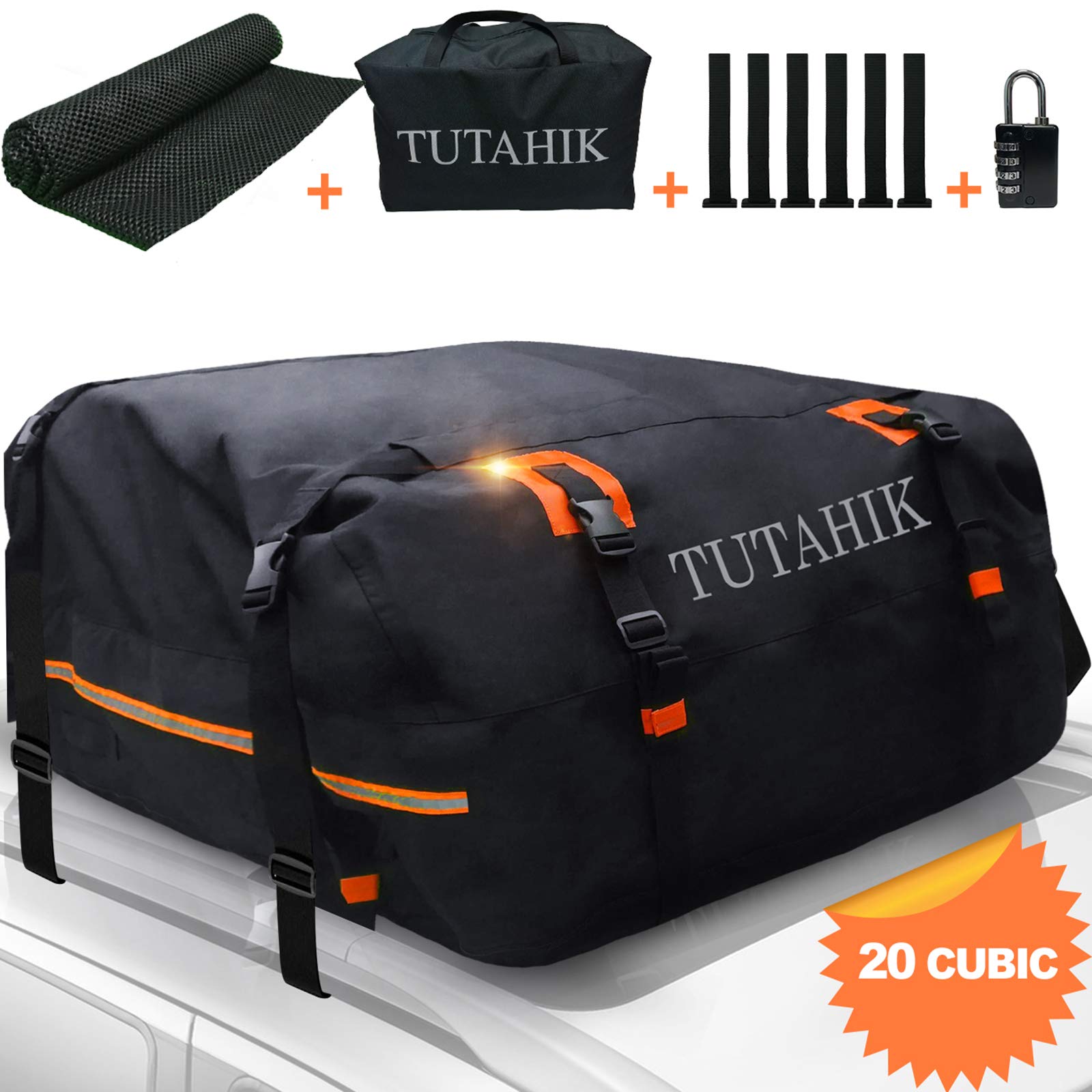 Buy TUTAHIK 20 Cubic ft Car Rooftop Cargo Carrier Bag,Expandable