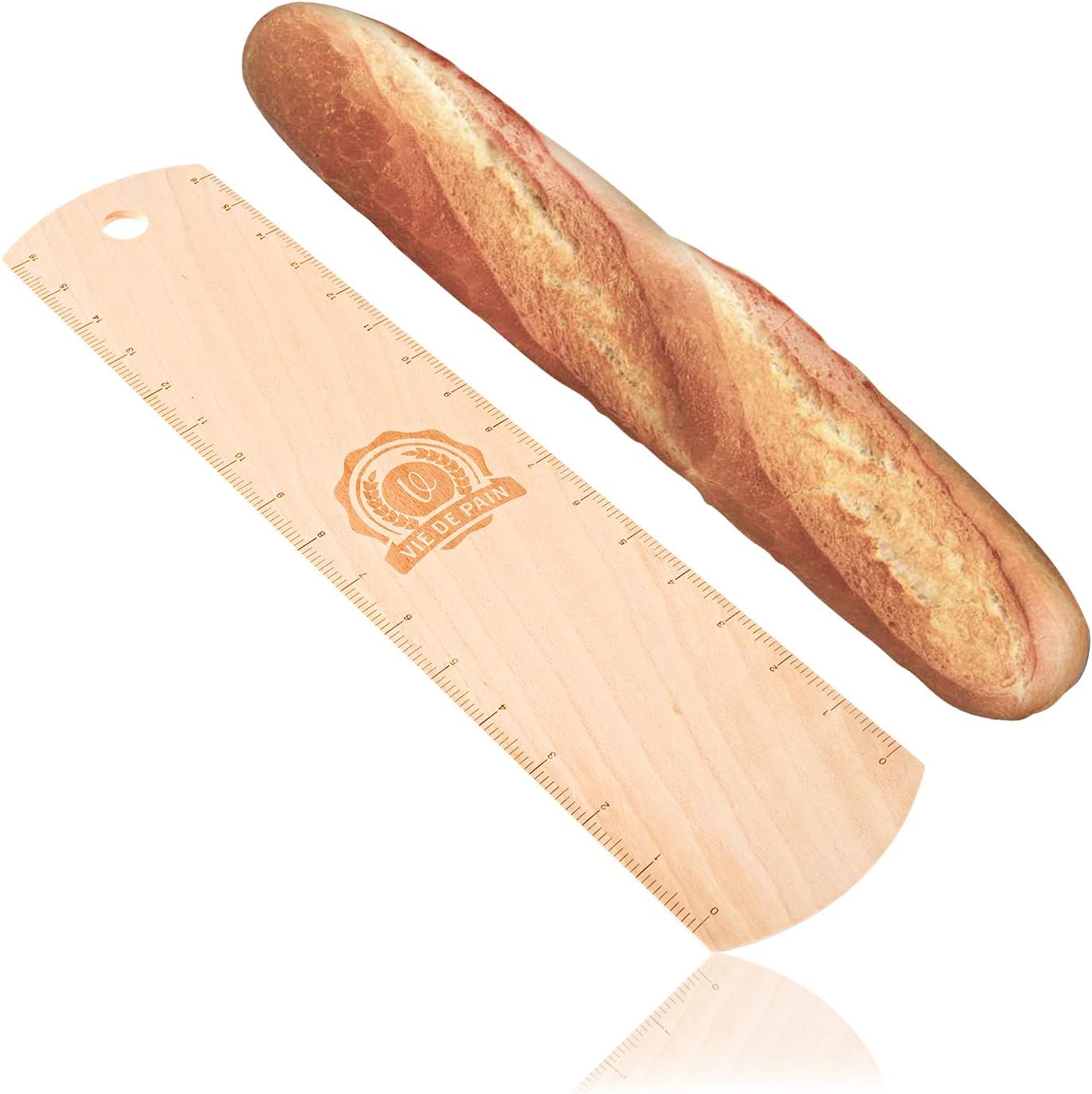 Premium Baguette Flipping Board- Baguette Transfer Peel- Bread Peel- Bakers Peel- Solid Hardwood Baguette Tools by Vie De Pain