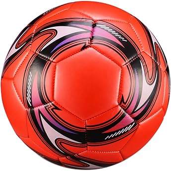 Liseng Professionelles Fu&szlig;ball, Gr&ouml;&szlig;e 5, offizielles Training, Blau/Wei&szlig;/Rot (Rot)