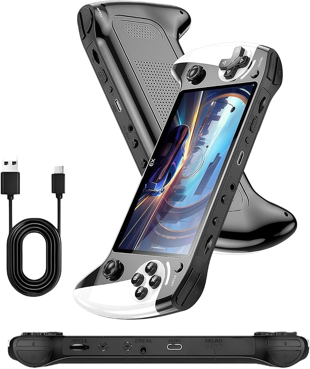 X9 Retro Handheld Game Console, Handheld Emulator, 5.5 Inch HD IPS Screen, 20000+ Built-in Games, Inch IPS Screen and 16/32/64gb, 5-Hour Battery Life (16G)