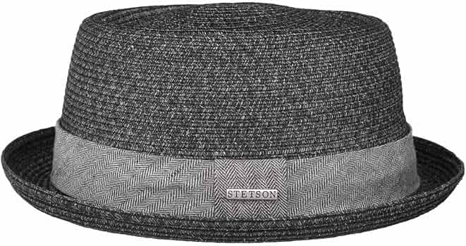 Stetson Pork Pie En Paille - Chapeau Été Printemps/Été - Style Rétro Et Protection UV - Unisexe