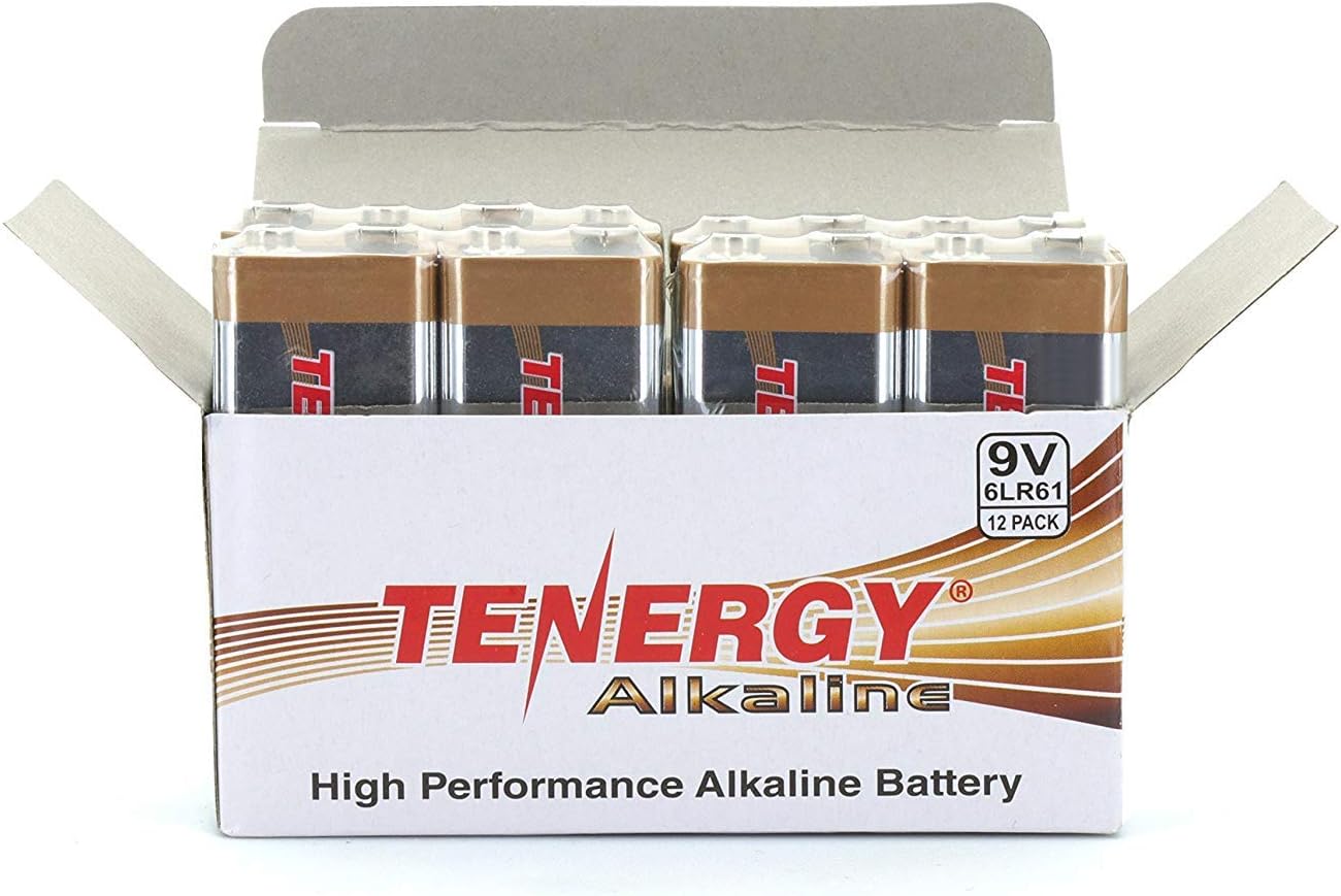 Tenergy 6LR61 9V Alkaline Battery, Non-Rechargeable Battery for Smoke Alarms, Guitar Pickups, Microphones and More, 240 Pack : Health & Household
