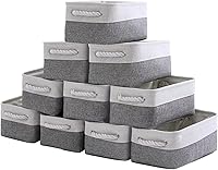 Vista 34 de Cesta de organización y almacenamiento para organizar, paquete de 4 cubos grandes de almacenamiento de tela de 16 x 12 x 8 pulgadas, canastas