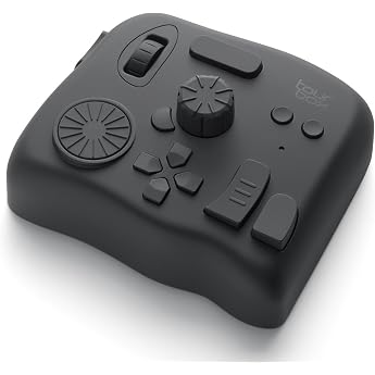 TOUR BOX Elite Bluetooth Editing Controller for Photo Video Illustration Macro Keyboard for Graphics Tablet Photoshop Lightroom Premiere Davinci Resolve Final Cut Pro Programmable Keyboard Black